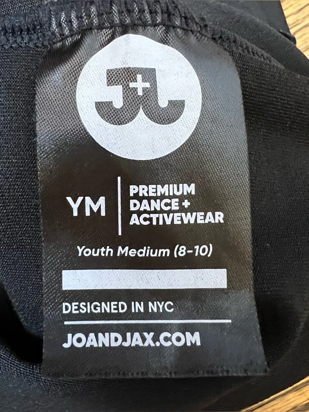 Jo + Jax Youth Medium 8-10 Black Crop Top Cutout Tie Back Open Dancewear Hip Hop